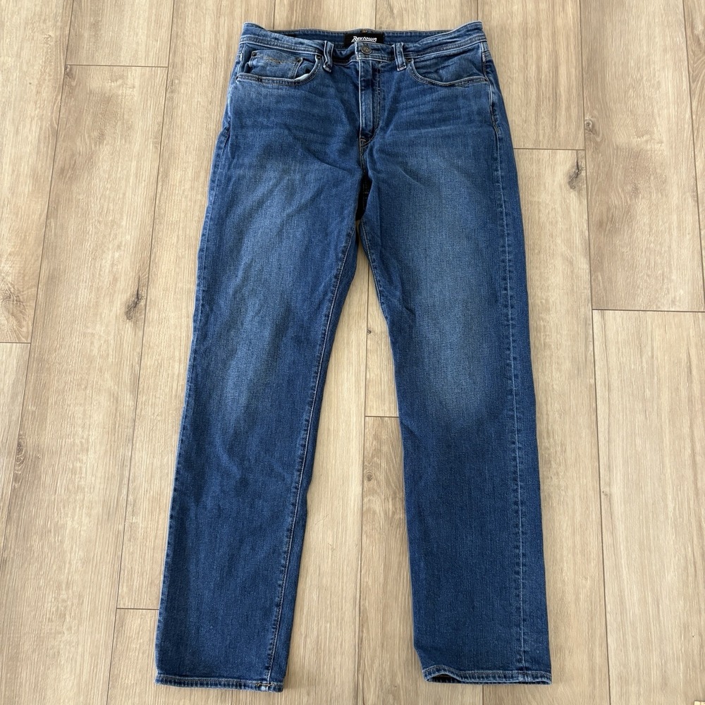 Revtown Automatic Mens Jeans 33x32 Blue Wash Stretch Denim Straight Leg